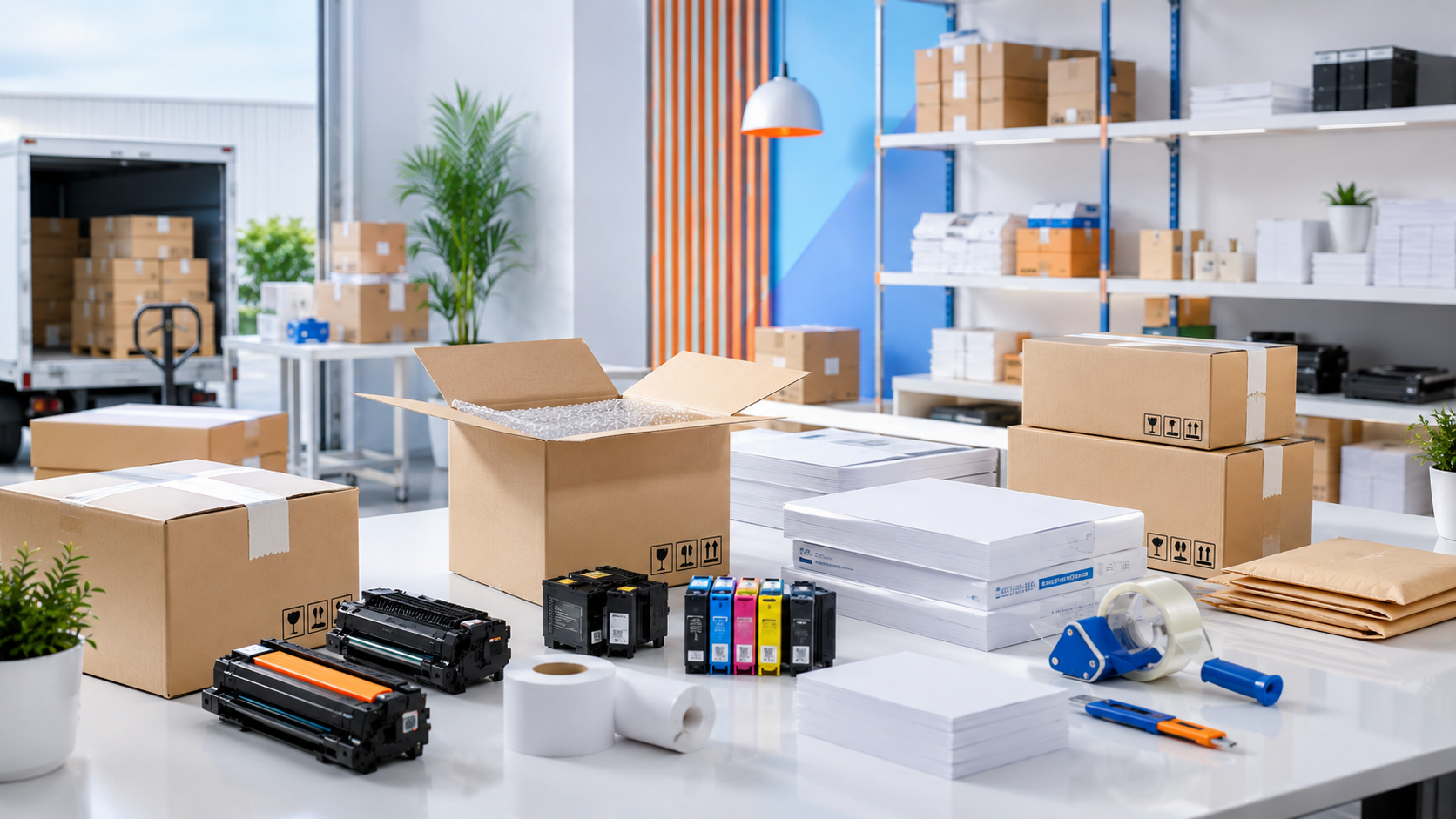 Printer supplies prepared for office use
